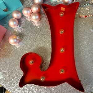 Large 2 feet tall marquee letter initial “J” sign